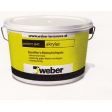 Декоративная штукатурка Акриловая Weber.pas akrylat Короед 2,0mm, 25кг, расход 2,7 кг/м2